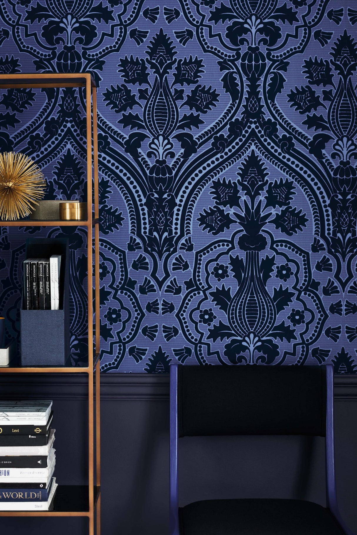 Cole & Son PUGIN PALACE FLOCK HYACIN Wallpaper