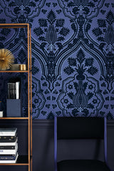 Cole & Son PUGIN PALACE FLOCK HYACIN Wallpaper
