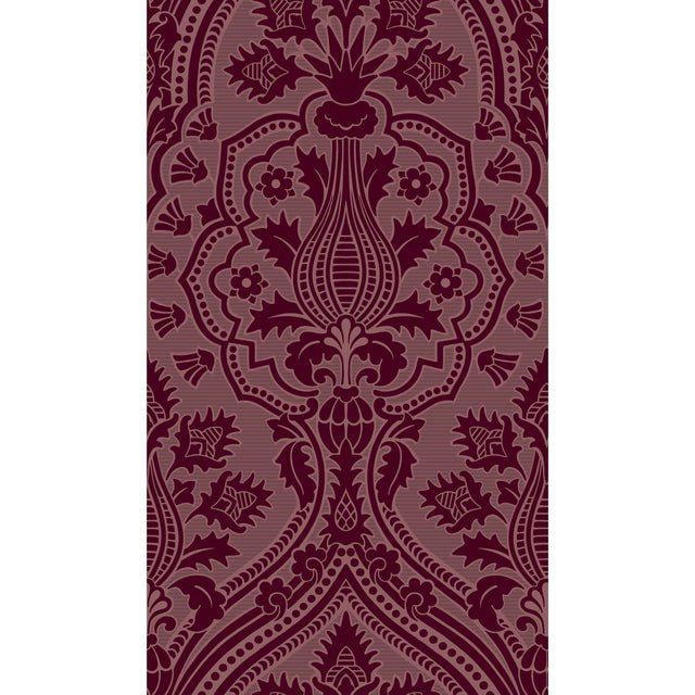 Cole & Son PUGIN PALACE FLOCK CLARET Wallpaper