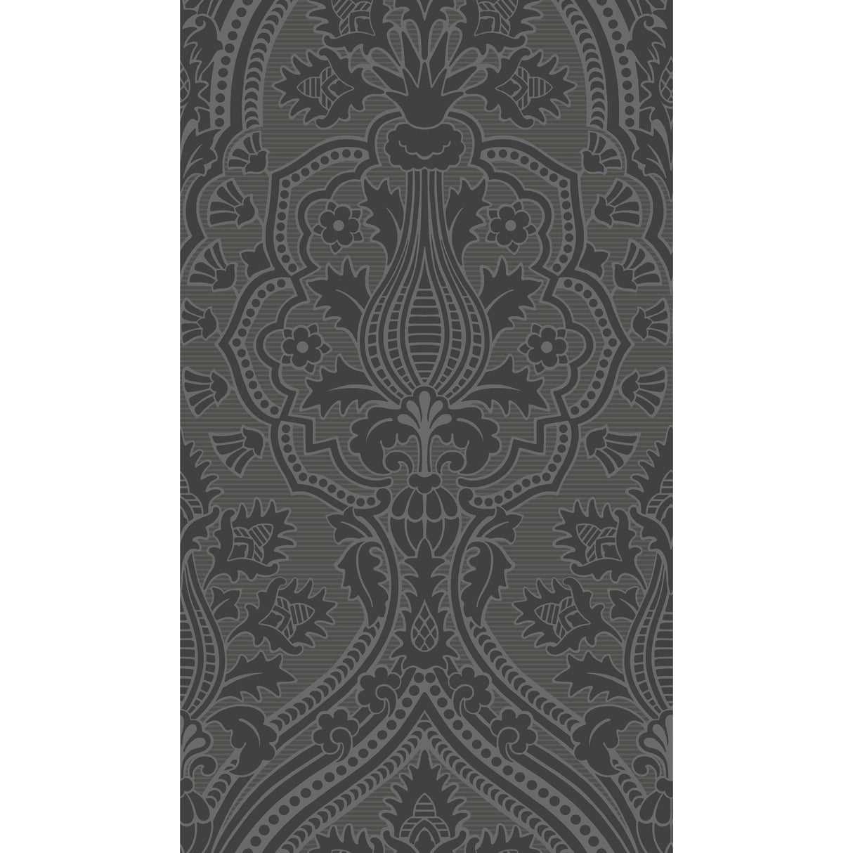 Cole & Son PUGIN PALACE FLOCK CHARC Wallpaper