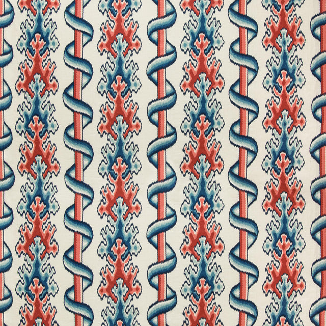 Brunschwig & Fils MONTGUYON PRINT BLUE/RED Fabric