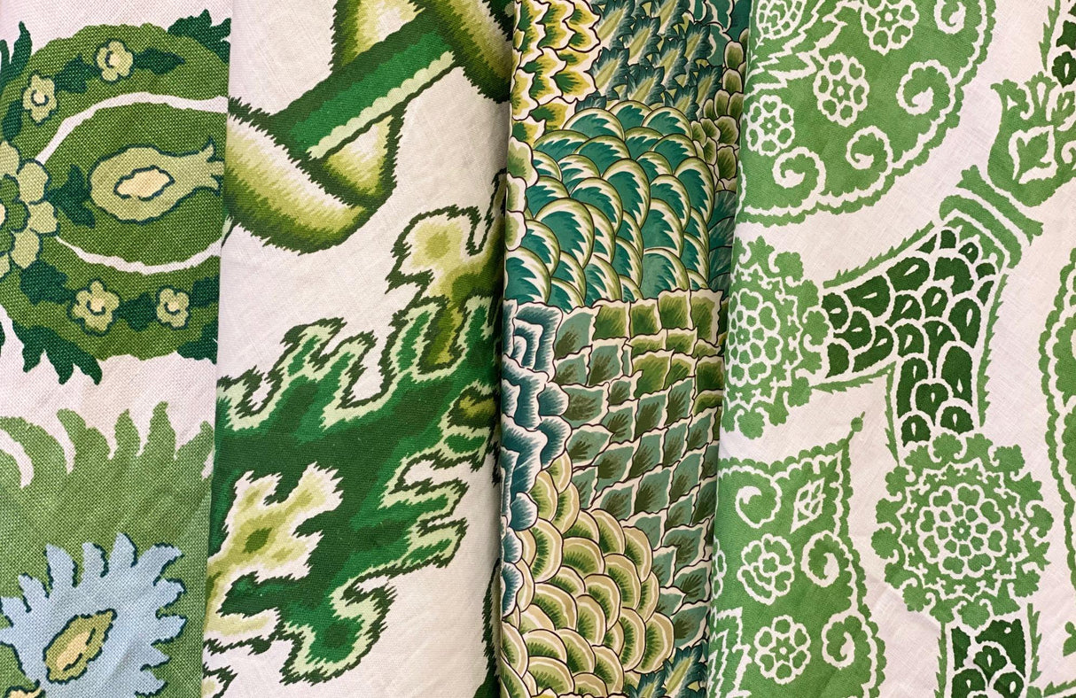 Brunschwig & Fils KASHMIRI LINEN PRINT LEAF/ALOE Fabric