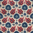 Brunschwig & Fils KASHMIRI LINEN PRINT NAVY/BERRY Fabric