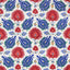 Brunschwig & Fils KASHMIRI LINEN PRINT BLUE/RED Fabric