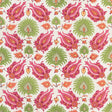 Brunschwig & Fils KASHMIRI LINEN PRINT PINK/GREEN Fabric