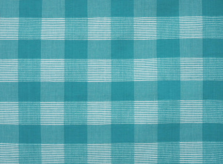 Brunschwig & Fils SIAM SQ COTTON AQUA PURA Upholstery Fabric