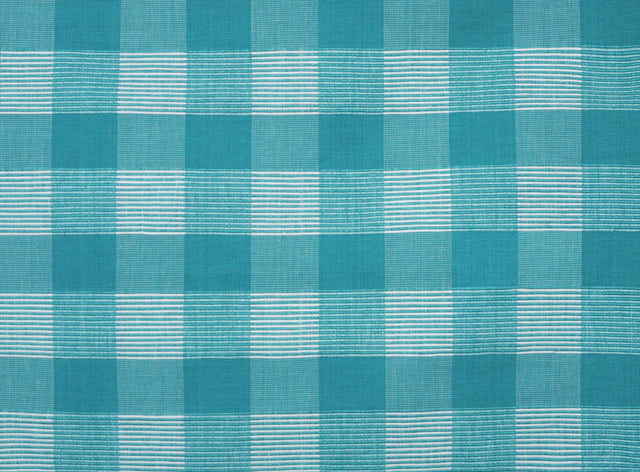 Brunschwig & Fils SIAM SQ COTTON AQUA PURA Upholstery Fabric