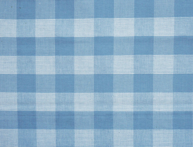 Brunschwig & Fils SIAM SQ COTTON DUSTY BLUE Upholstery Fabric