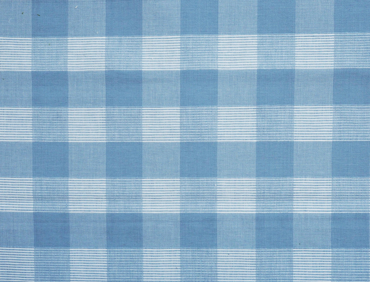 Brunschwig & Fils SIAM SQ COTTON DUSTY BLUE Upholstery Fabric