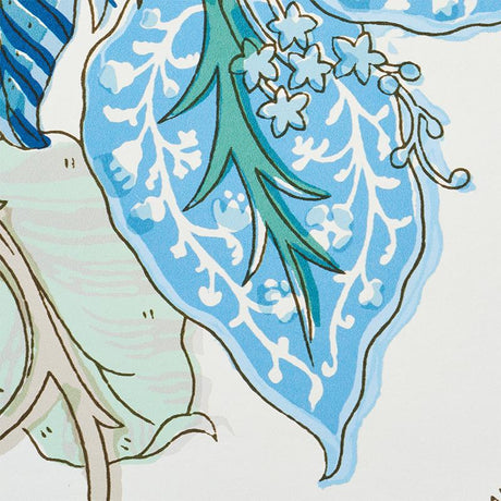 Schumacher Indian Arbre Peacock & Emerald Wallpaper