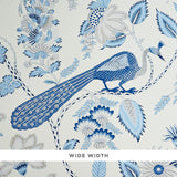 Schumacher Campagne Bleu & Gris Wallpaper