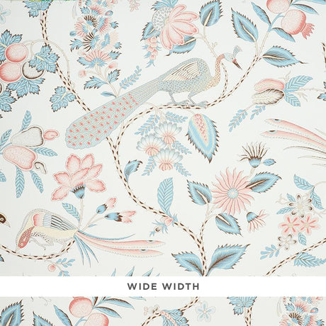 Schumacher Campagne Peacock & Rouge Wallpaper