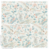 Schumacher Campagne Peacock & Rouge Wallpaper