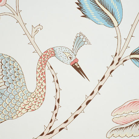 Schumacher Campagne Peacock & Rouge Wallpaper