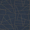 Phillip Jeffries Vinyl Abstract Navy Fragment Wallpaper