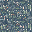 Borastapeter Strawberry Field Navy Wallpaper