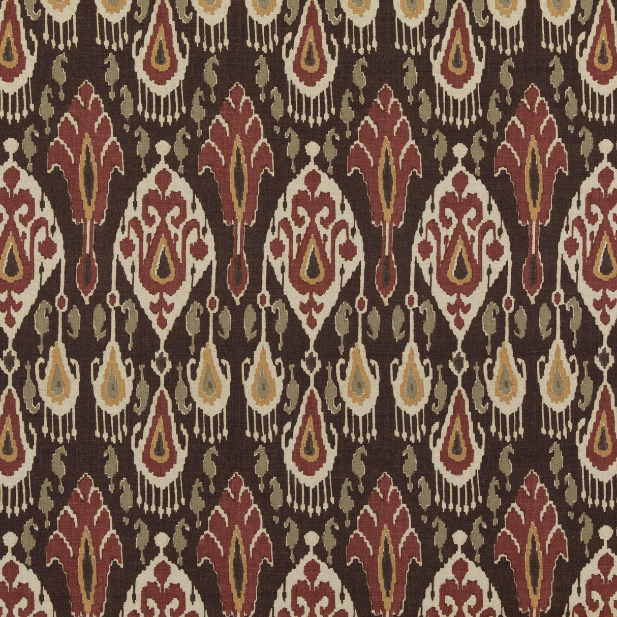 G P & J Baker IKAT BOKHARA ESPRESSO Fabric