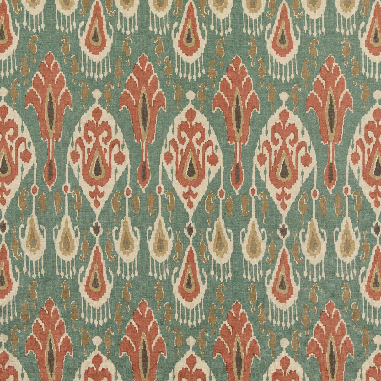 G P & J Baker IKAT BOKHARA TEAL Fabric