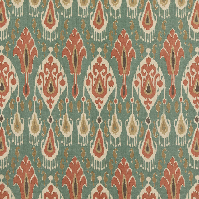G P & J Baker IKAT BOKHARA TEAL Fabric