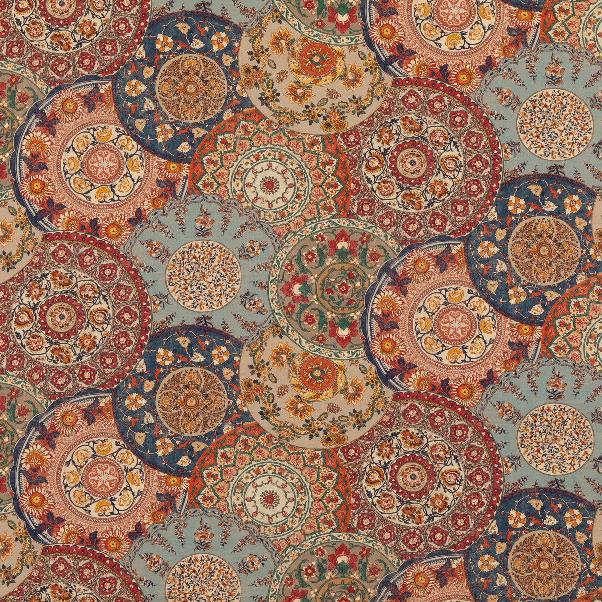 G P & J Baker IMARI RED/INDIGO Fabric