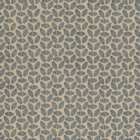 Baker Lifestyle BUMBLE BEE INDIGO Fabric