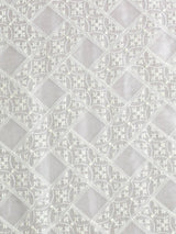 Scalamandre Broderies Villers Sheer Ivory Fabric