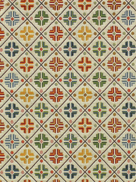 Scalamandre Kirov Multi / Cream Fabric