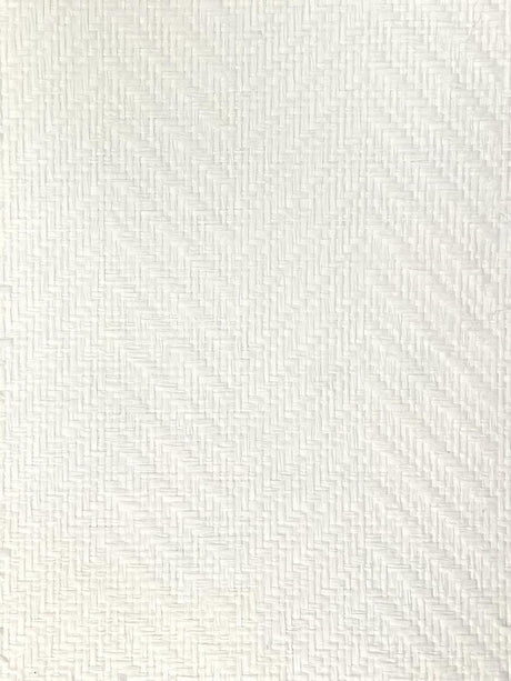 Scalamandre Herringbone Basket Weave White Wallpaper