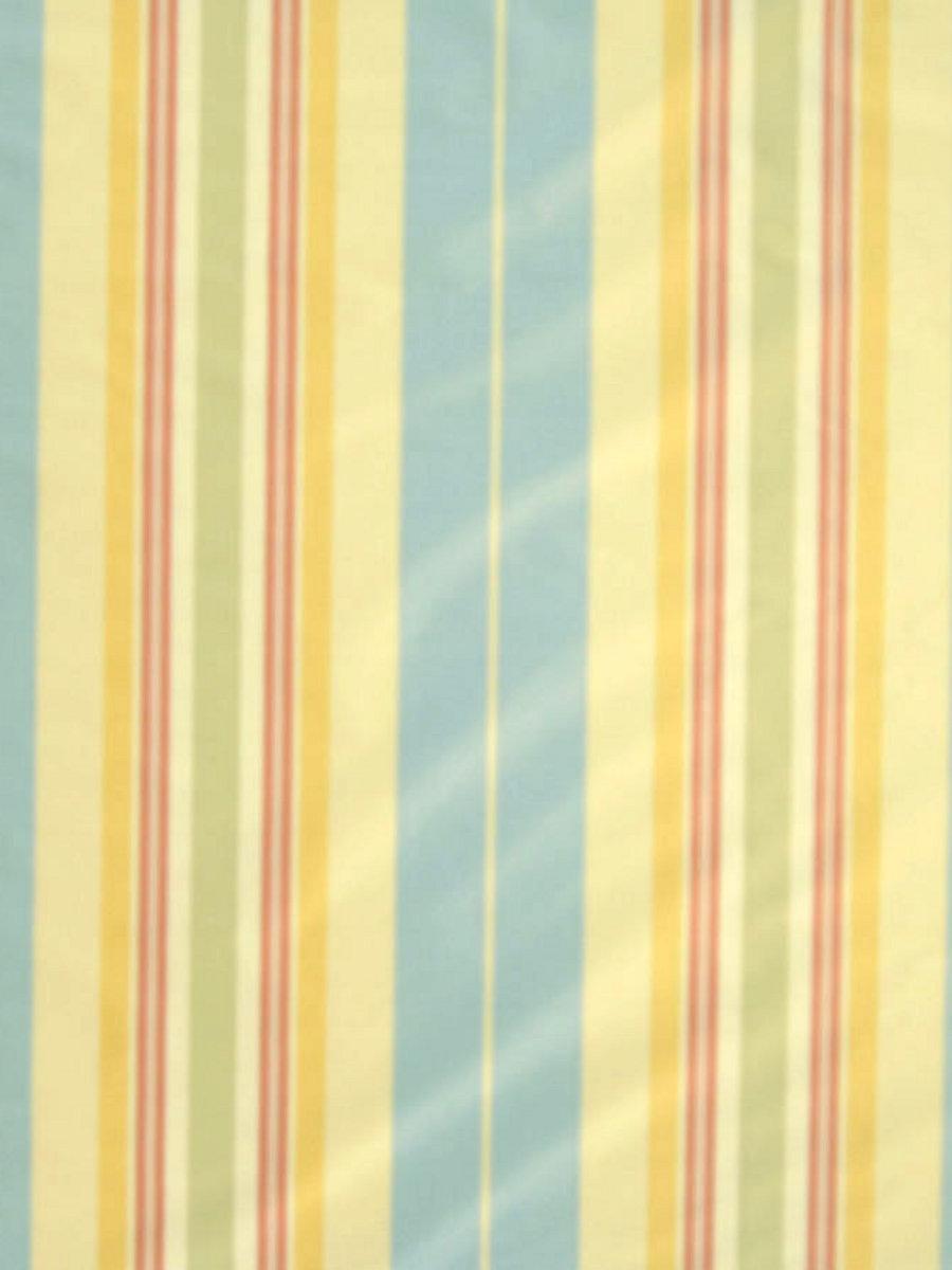 Scalamandre Ashley Stripe Blue, Gold & Beige Fabric