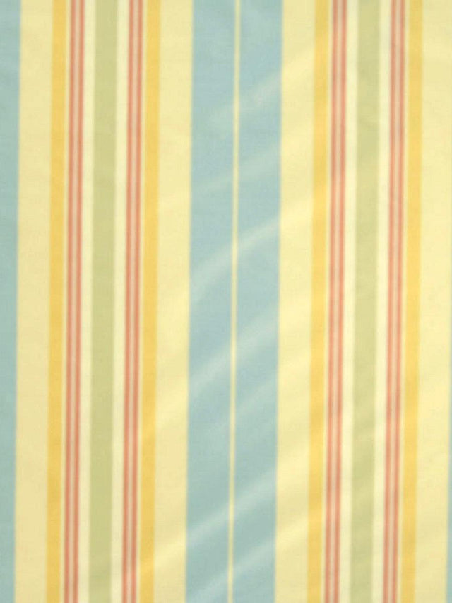 Scalamandre Ashley Stripe Blue, Gold & Beige Fabric