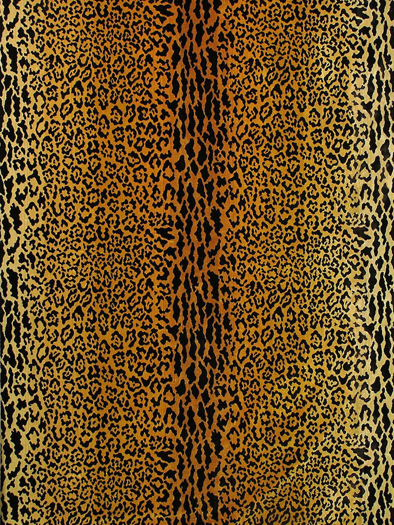 Old World Weavers Leopard Velvet Gold / Brown Fabric