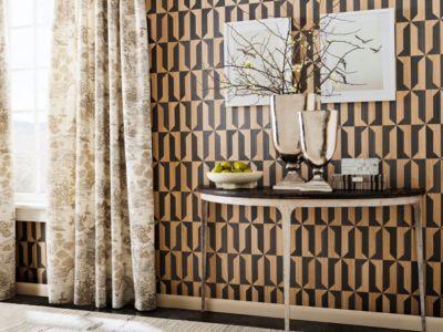 Scalamandre Satomi Hand Block Print Pewter Fabric