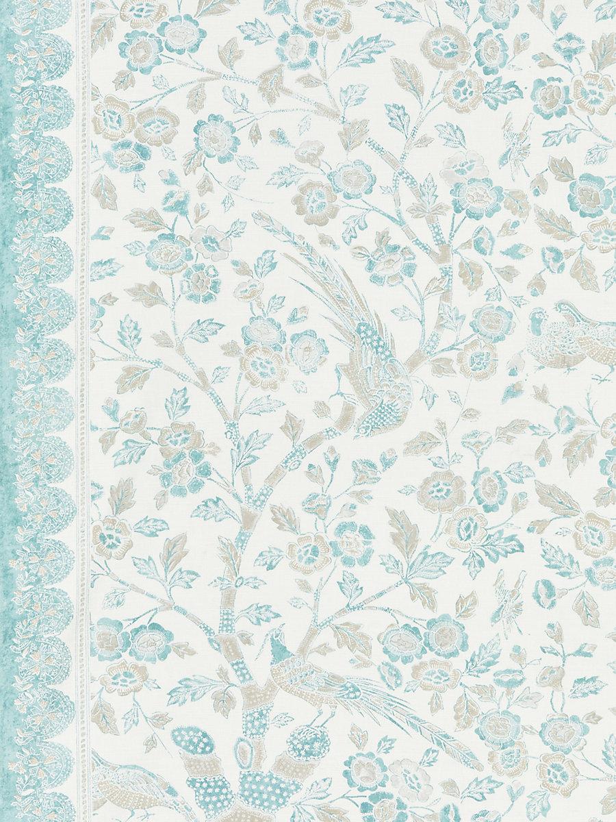 Scalamandre Anissa Print Misty Island Fabric