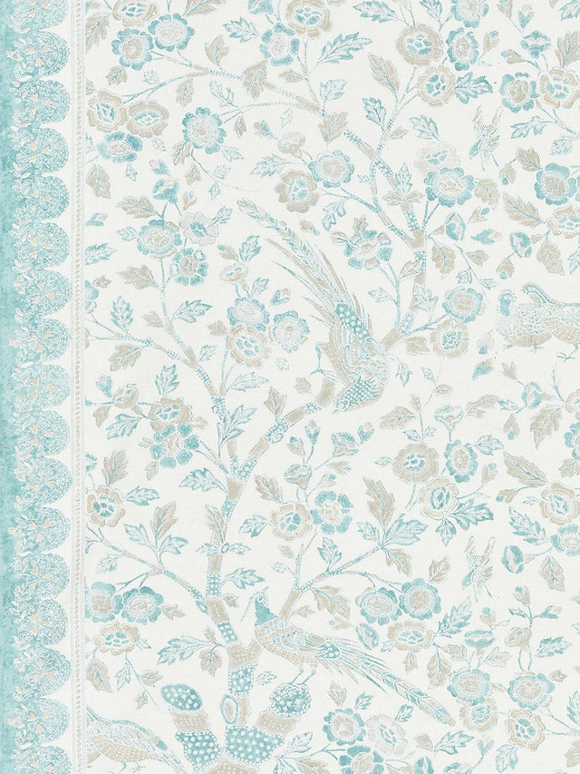 Scalamandre Anissa Print Misty Island Fabric