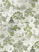 Scalamandre Satomi Hand Block Print Lavender & Citron Fabric
