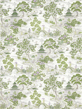 Scalamandre Satomi Hand Block Print Lavender & Citron Fabric