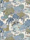 Scalamandre Sea Of Trees Print Blue Ridge Fabric