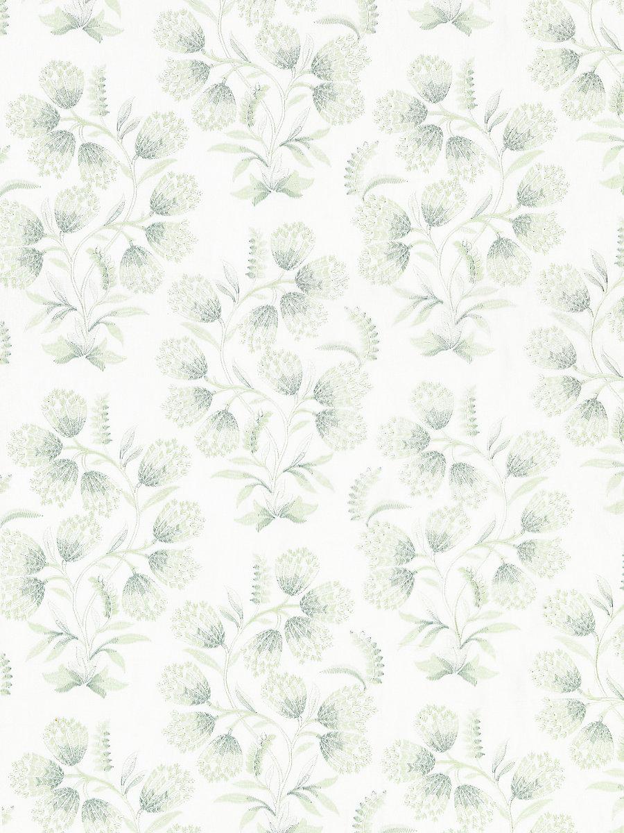 Scalamandre Hana Embroidery Eucalyptus Fabric