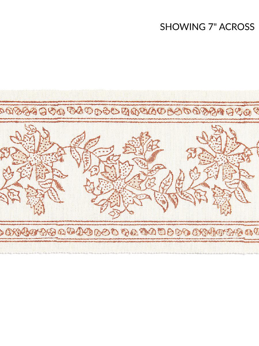 Scalamandre Citra Block Print Tape Coral Spice Trim