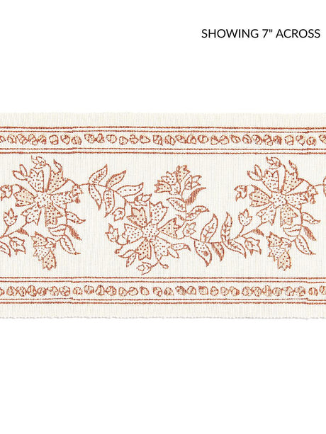 Scalamandre Citra Block Print Tape Coral Spice Trim
