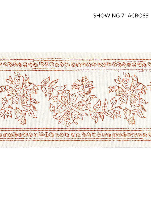 Scalamandre Citra Block Print Tape Coral Spice Trim