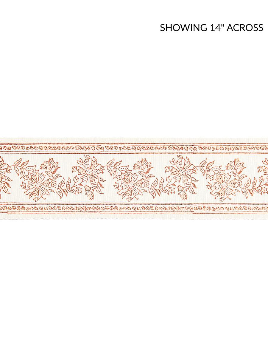 Scalamandre Citra Block Print Tape Coral Spice Trim