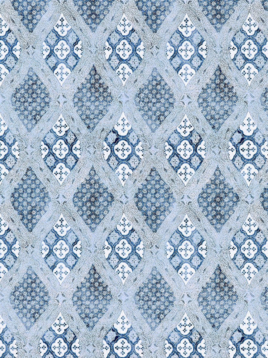 Scalamandre Farrah Print Lakeside Fabric