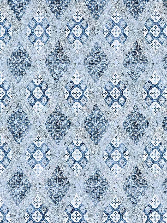 Scalamandre Farrah Print Lakeside Fabric