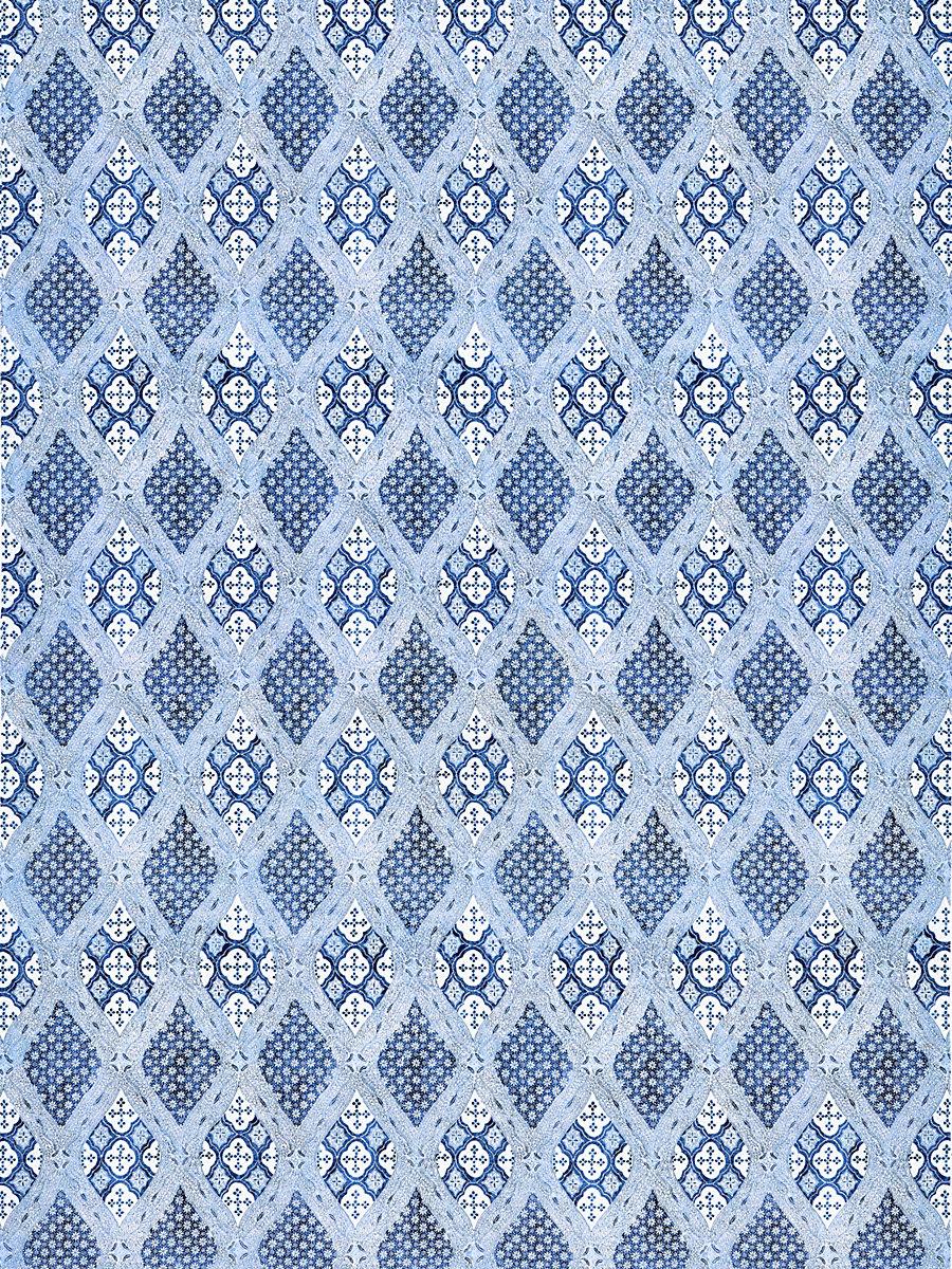 Scalamandre Farrah Print Lakeside Fabric