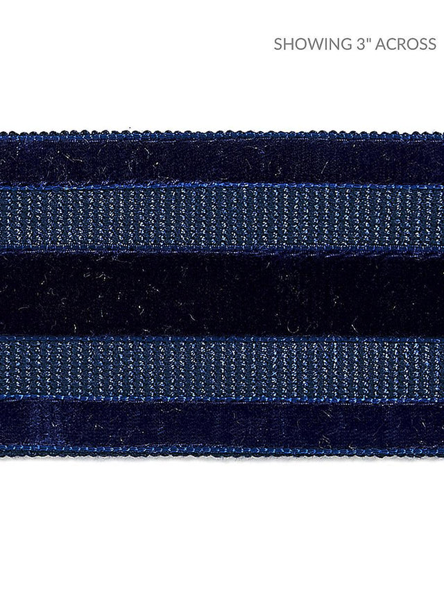 Scalamandre Runway Velvet Tape Deep Sea Trim