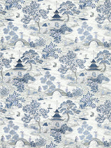 Scalamandre Satomi Hand Block Print Evening Blue Fabric