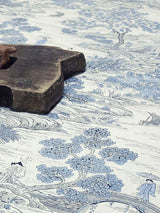 Scalamandre Satomi Hand Block Print Evening Blue Fabric