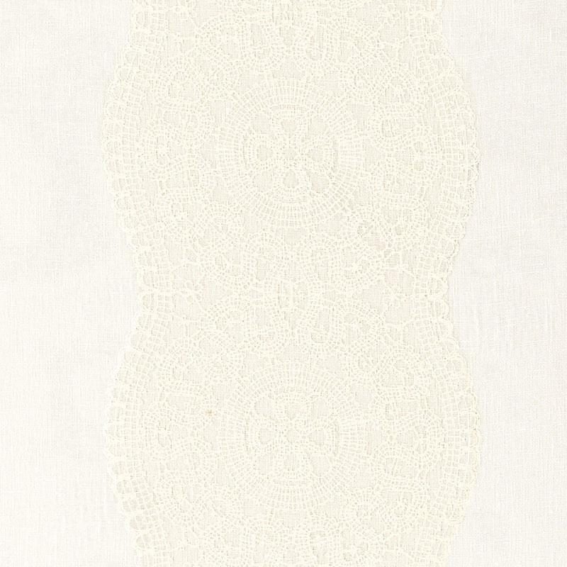 Schumacher Alecon Embroidered Sheer Ivory Fabric