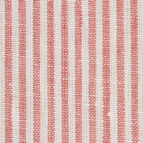 Schumacher Wesley Ticking Stripe Coral Fabric